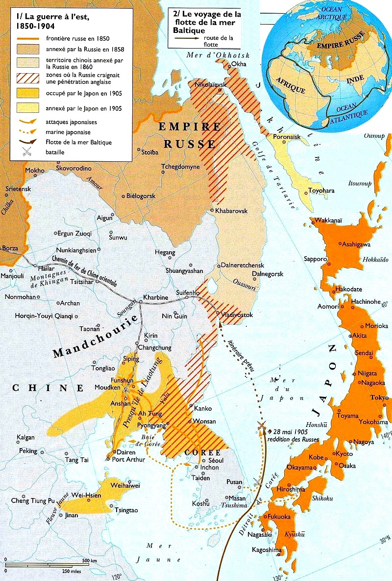 Carte de la guerre russo-japonaise (1850-1905)