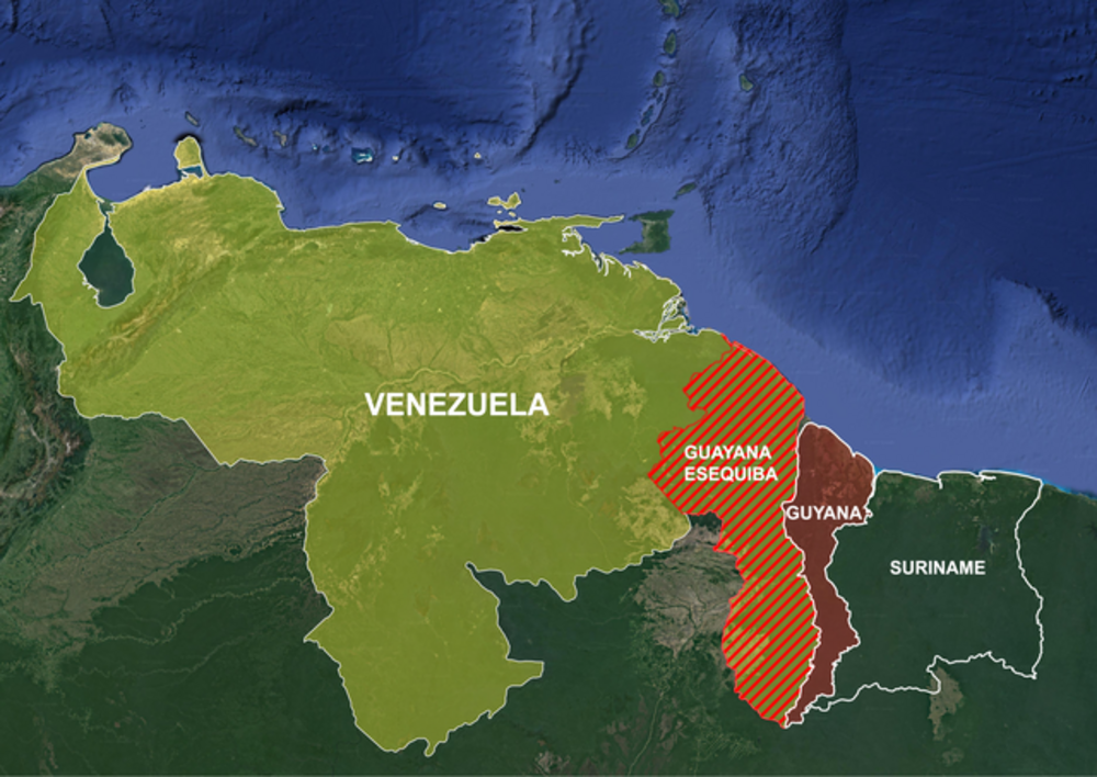 Les Tats Unis Pourraient Ils Tre Impliqu S Dans Une Guerre Entre Le   Guayana Esequiba Disputed Area Venezuela Guyana 